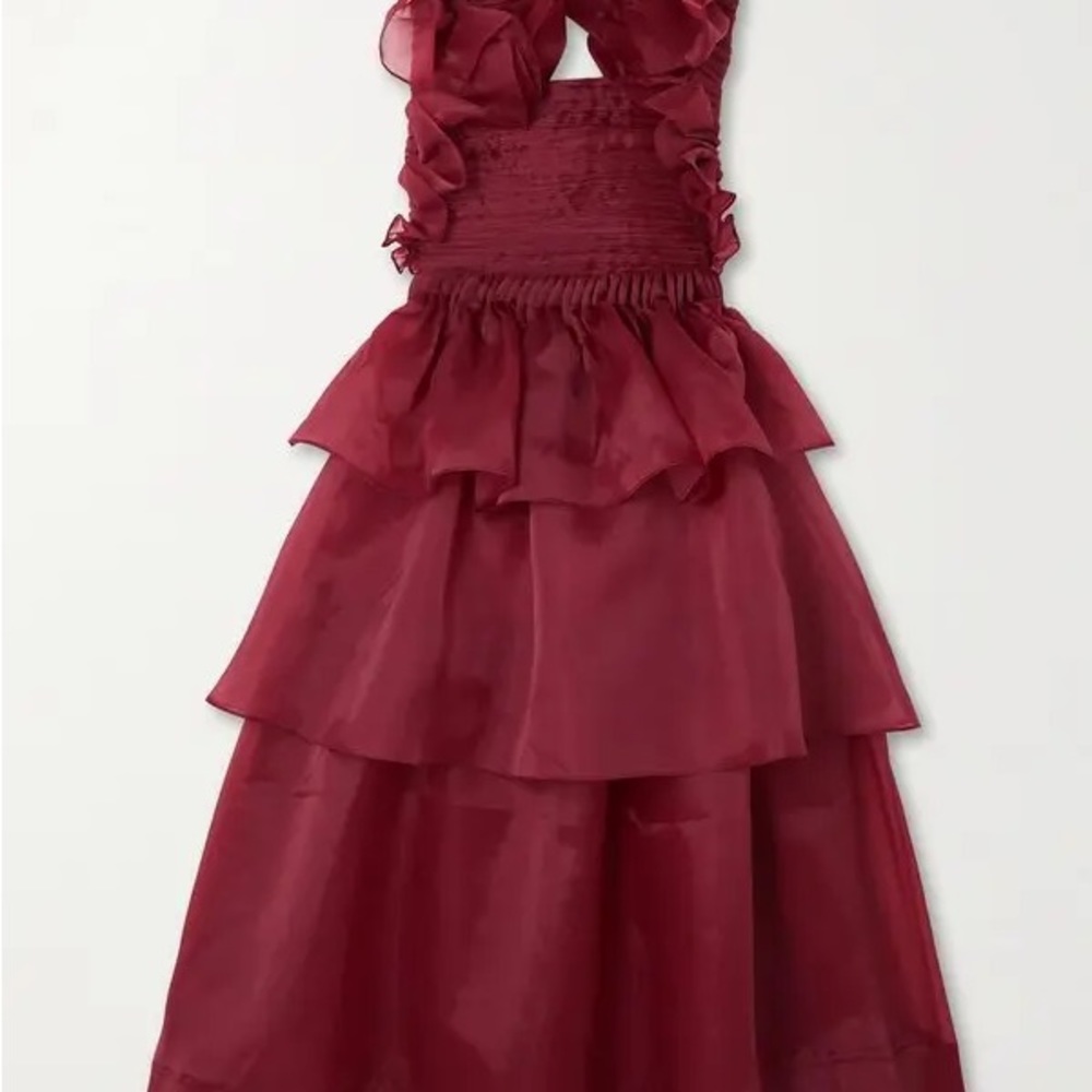 COPY - Asra Pleated Frill Midi Dress size 10 new - Picture 5 of 11